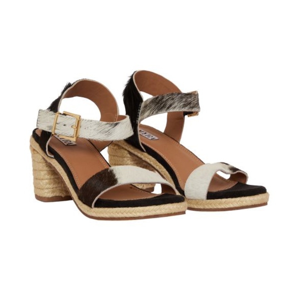 Myra Bag Satin cow-leather heels